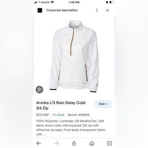 Annika windbreaker white gold jacket